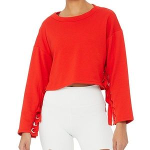 Alo Yoga Suspension Pullover Sweatshirt Cherry Pop